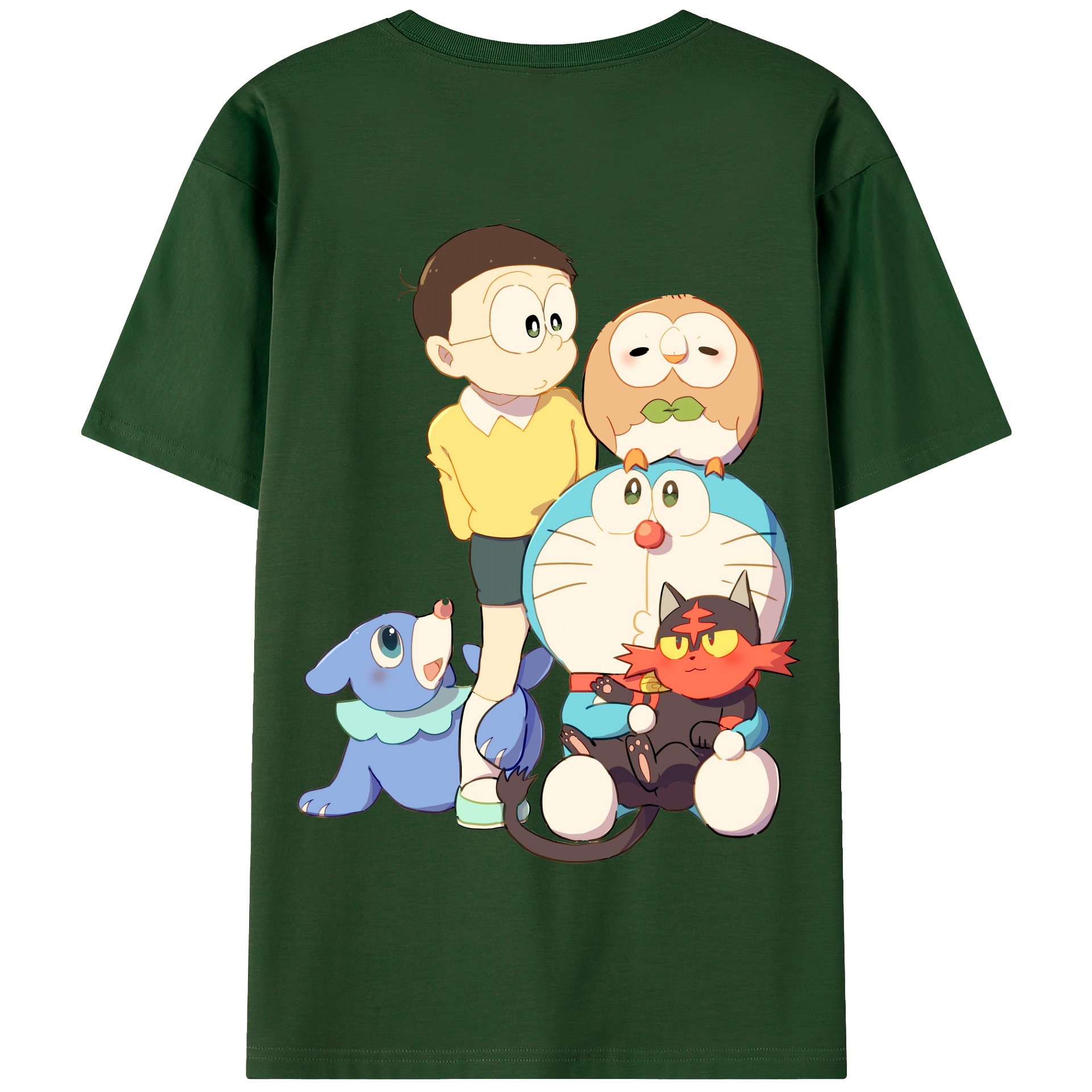 （画像用） ドラえもん Doraemon 綿100％半袖Tシャツ（背面プリント）